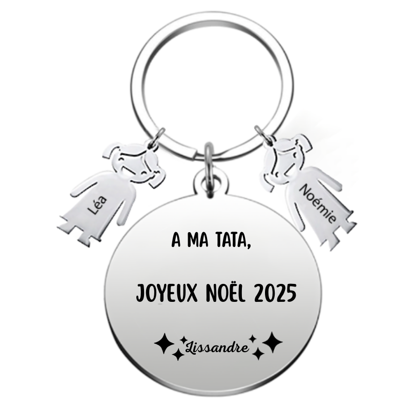 Porte-clé personnalisé Joyeux Noël Tata