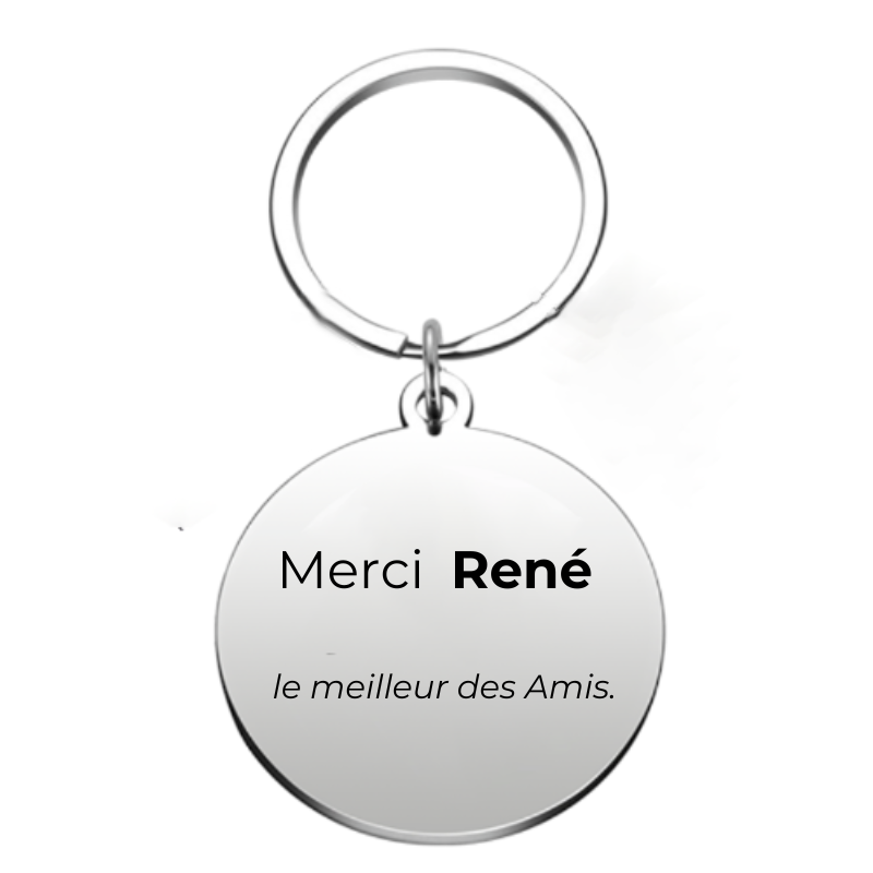 Le Porte-Clef "Merci XXX - le meilleure ami" - A Personnaliser