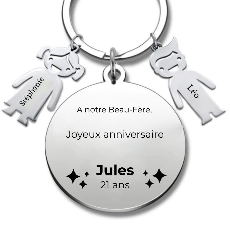 Porte-clé personnalisé Joyeux Anniversaire Beau Frère