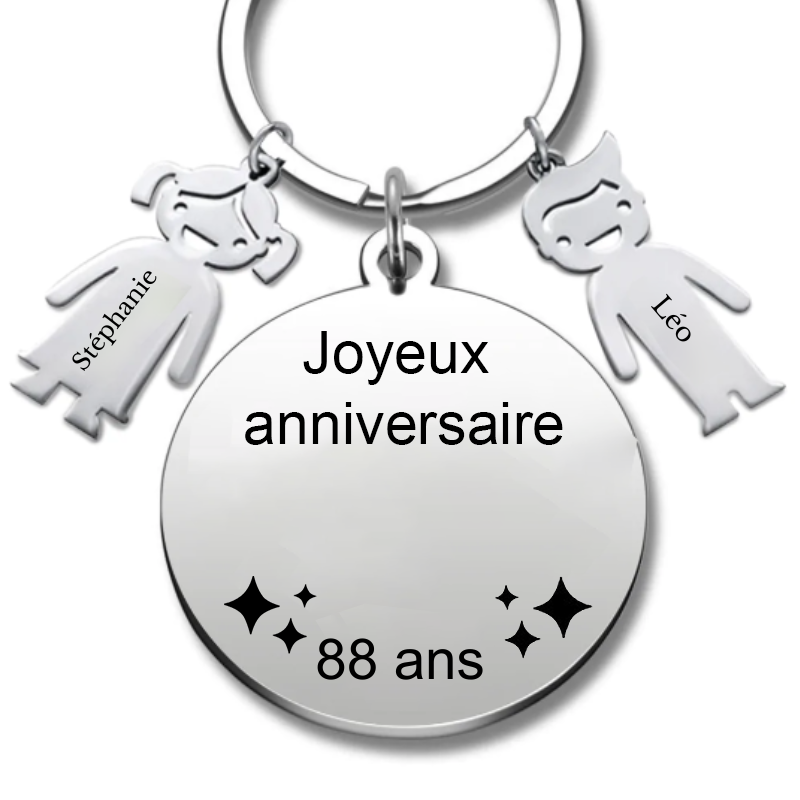 Le Porte-Clef "Joyeux anniversaire XXX 88 ans"