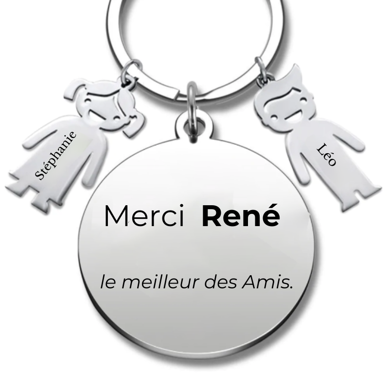 Porte Clés Meilleur Ami A Personnaliser - Avec Breloque