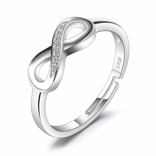Bague Infini en Argent Ajustable