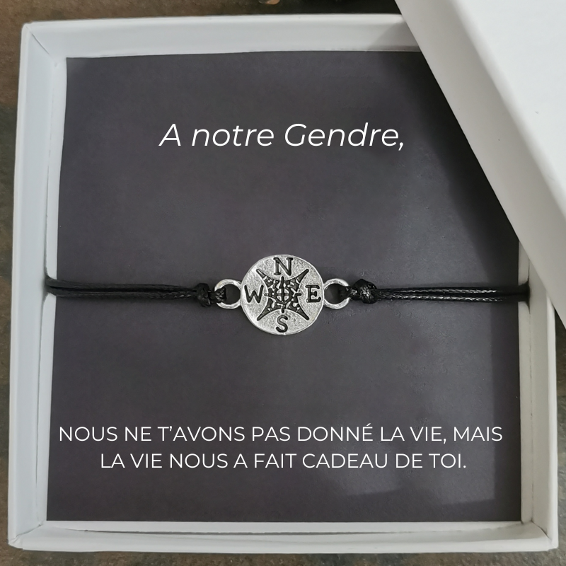 Le bracelet Contre vents et marées "A mon Gendre"