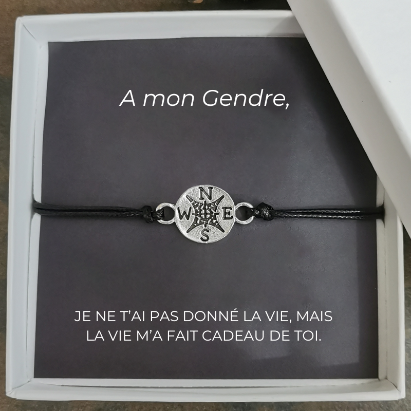Le bracelet Contre vents et marées "A mon Gendre"