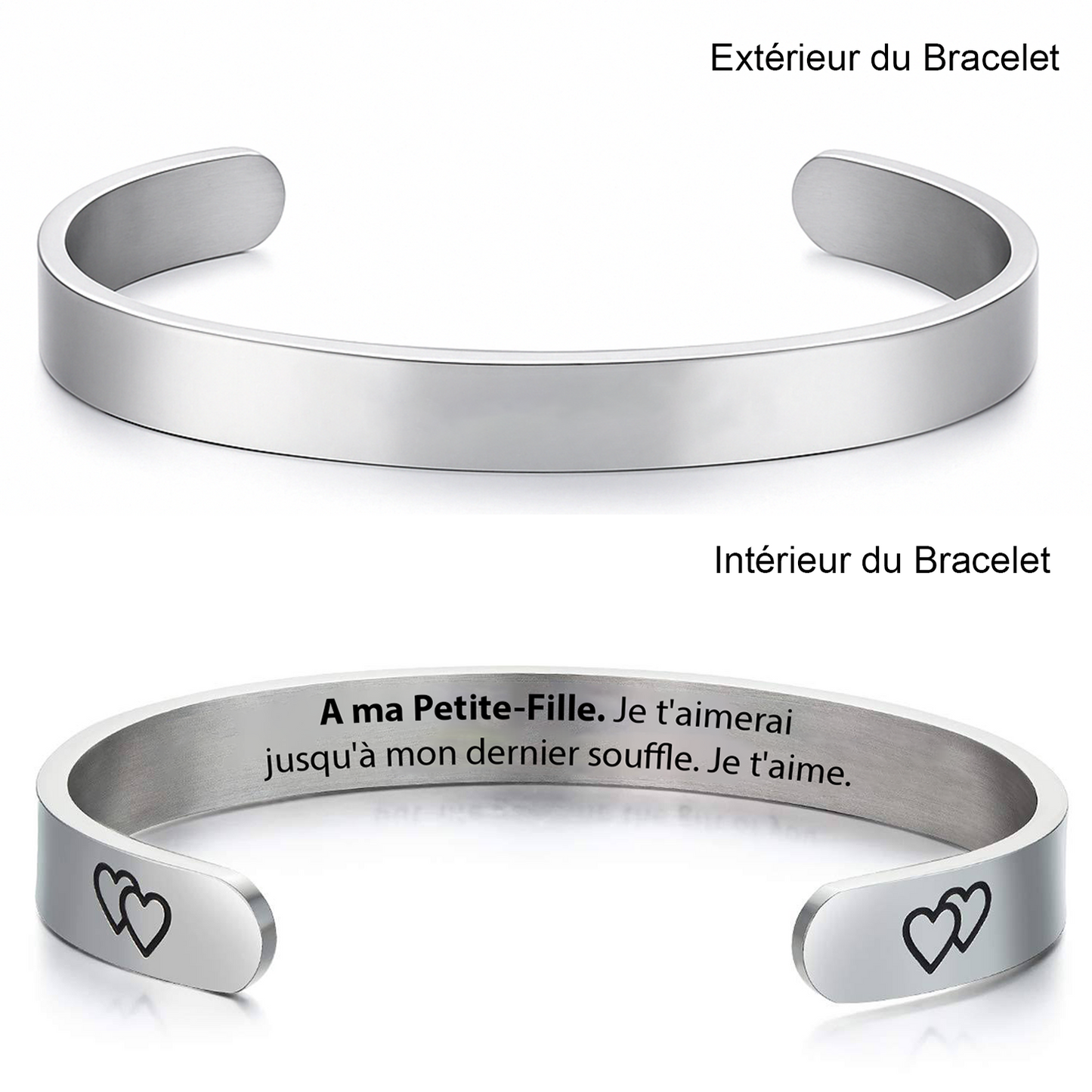 Bracelet Petite Fille Ajustable - Je t'aimerai pour toujours