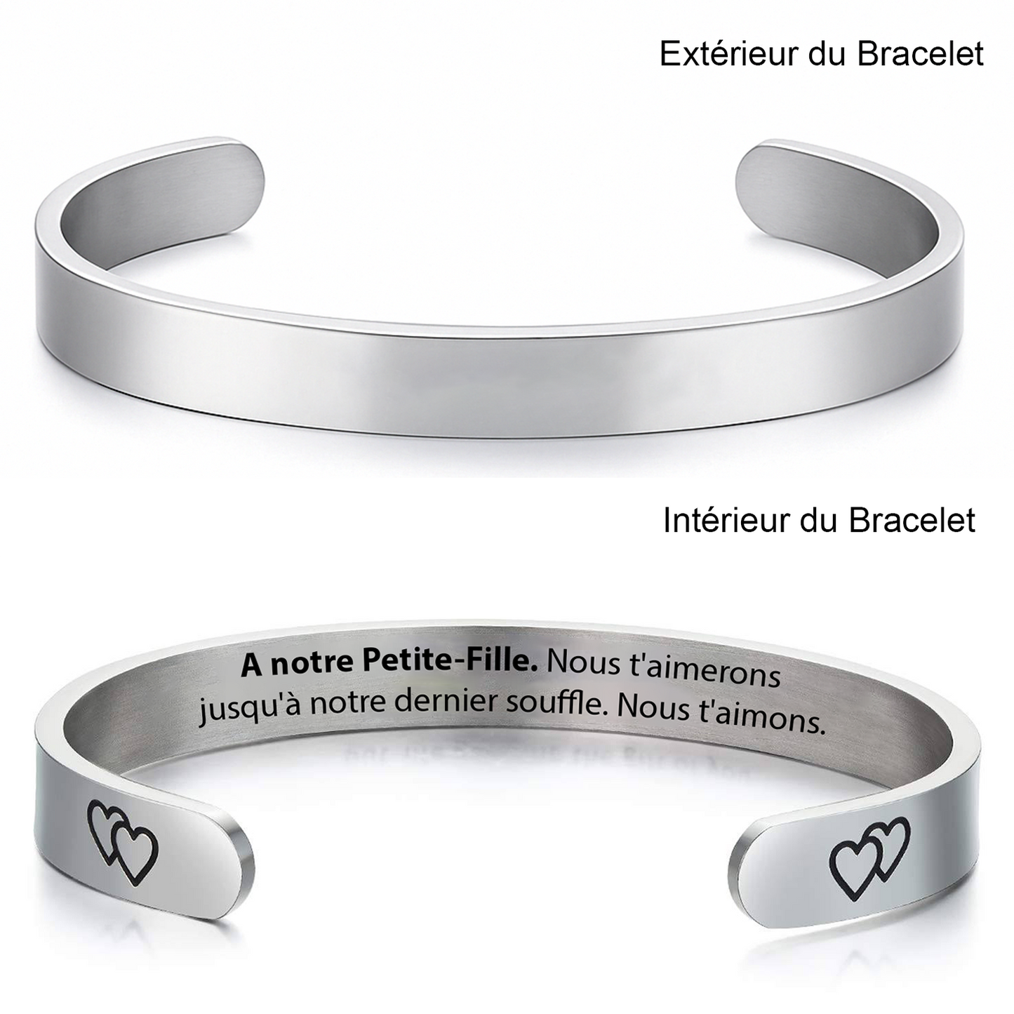Bracelet Petite Fille Ajustable - Je t'aimerai pour toujours