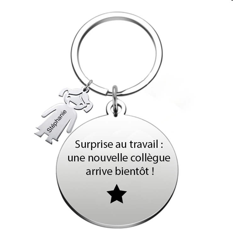 Le Porte-Clef "Surprise au travail : une nouvelle collègue arrive bientôt !"