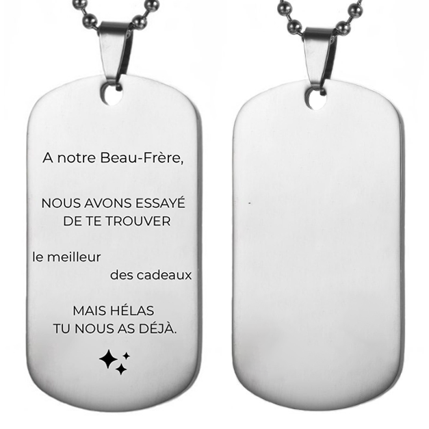 Collier Beau Frère Personnalisé