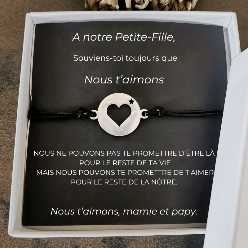 Le bracelet Ta Petite Etoile + la carte "Je t'aimerai pour toujours"