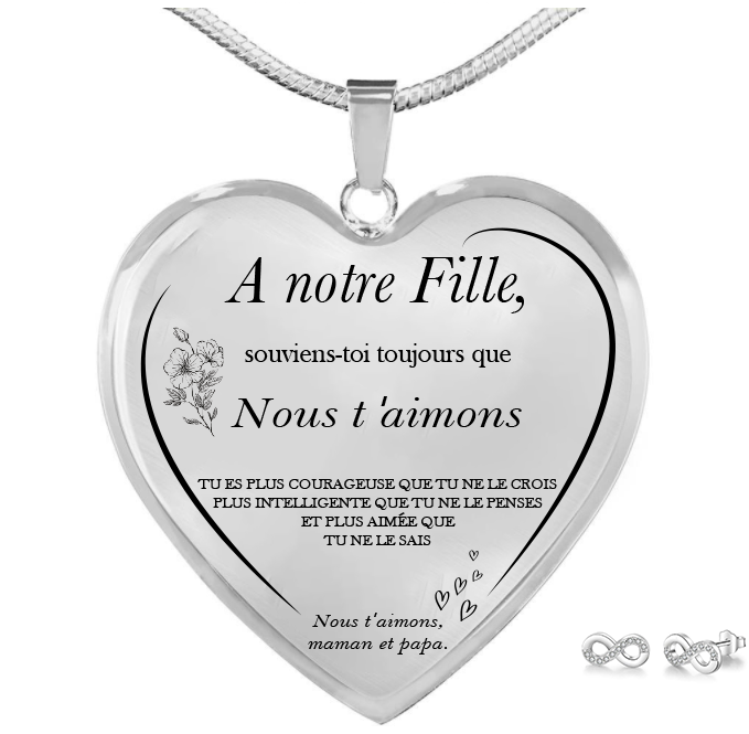 Collier Coeur "A ma Fille"