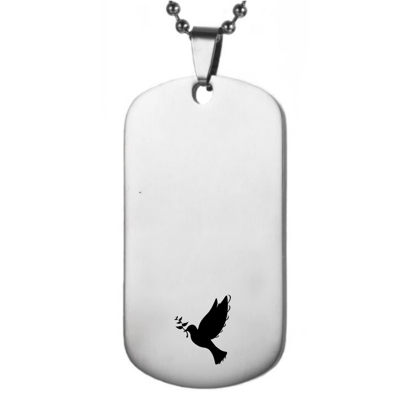 Collier Colombe "A mon Filleul" - Collier Baptême Garçon