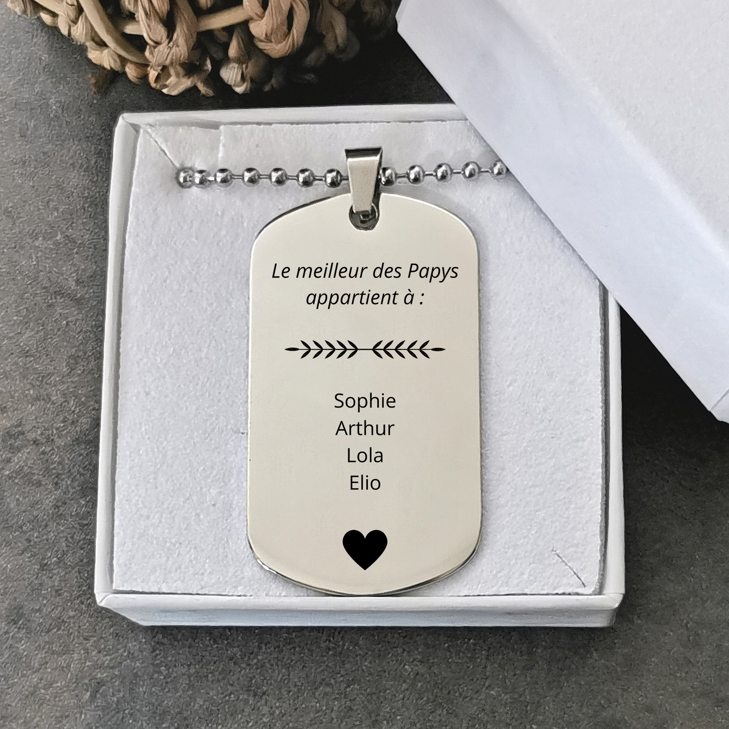 Collier Papy "A mon Papy"