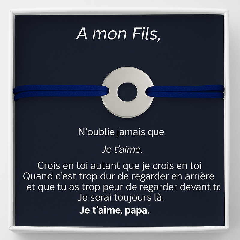 La Gourmette "A mon fils" + la carte "A mon fils"