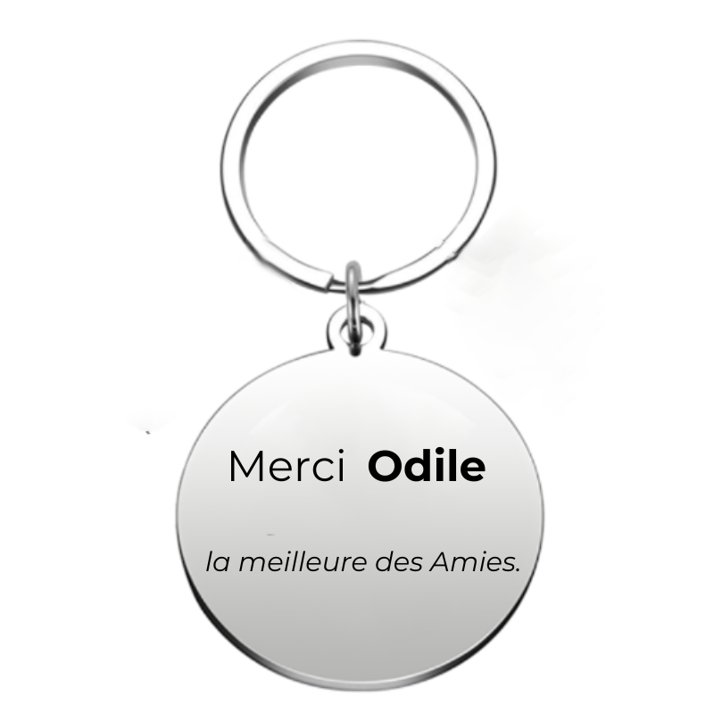 Le Porte-Clef "Merci XXX - la meilleure amie" - A Personnaliser