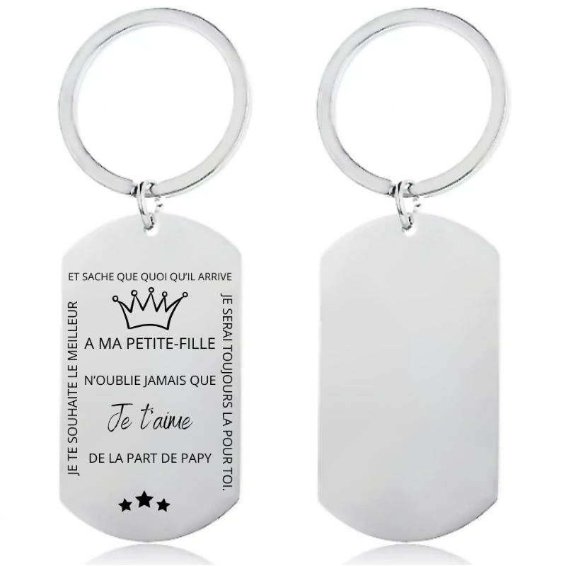 Le porte-clef "A ma Petite-Fille" - N'oublie jamais
