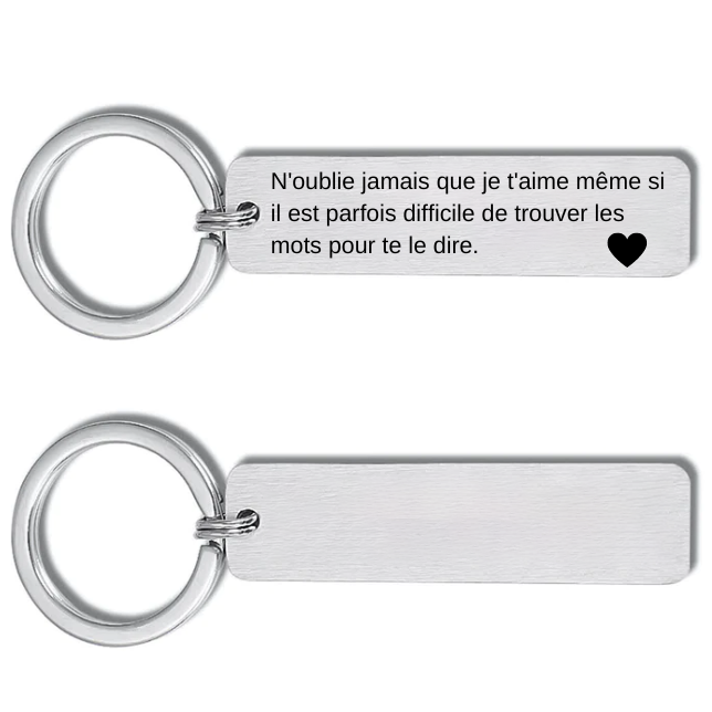Le porte-clef : "N'oublie jamais"