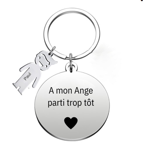 Porte Clé Ange "A mon Ange parti trop tôt"