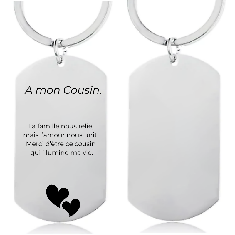 Porte Clé personnalisé Cousin