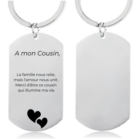 Porte Clé personnalisé Cousin