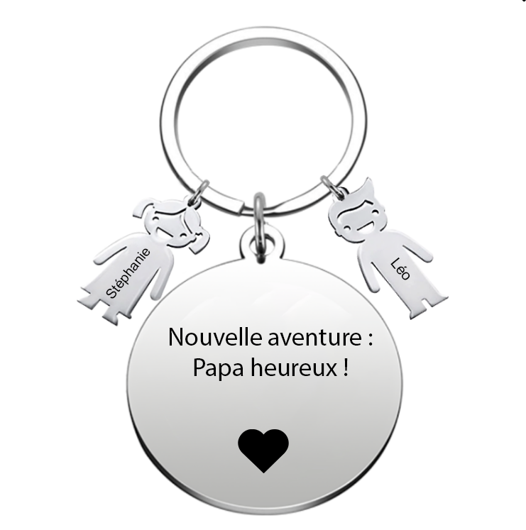 Porte Clé Naissance Papa Personnalisé