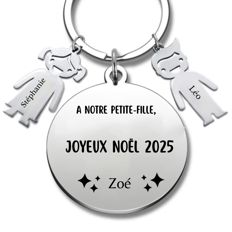 Porte Clé Noël Joyeux Noël Petite-Fille