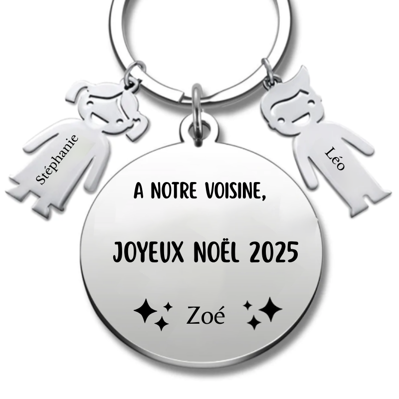 Porte Clé Noël Joyeux Noël Voisine