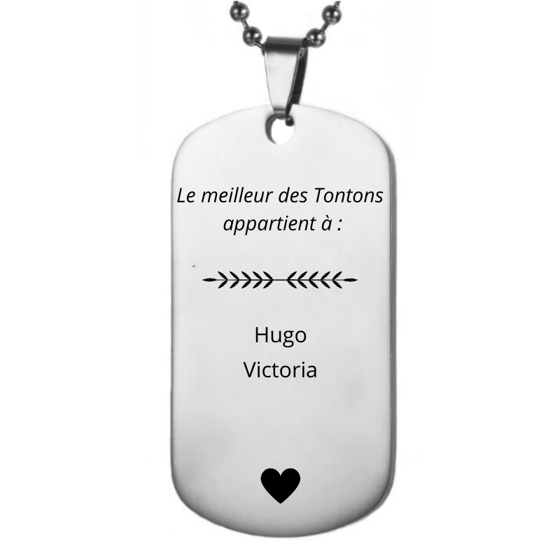 Collier Tonton "A mon Tonton"