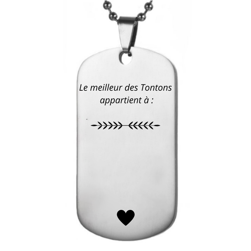 Collier Tonton "A mon Tonton"