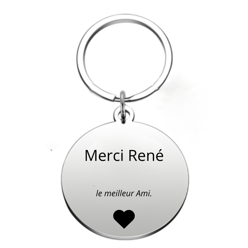Le Porte-Clef "Merci XXX - le meilleur ami" - A Personnaliser