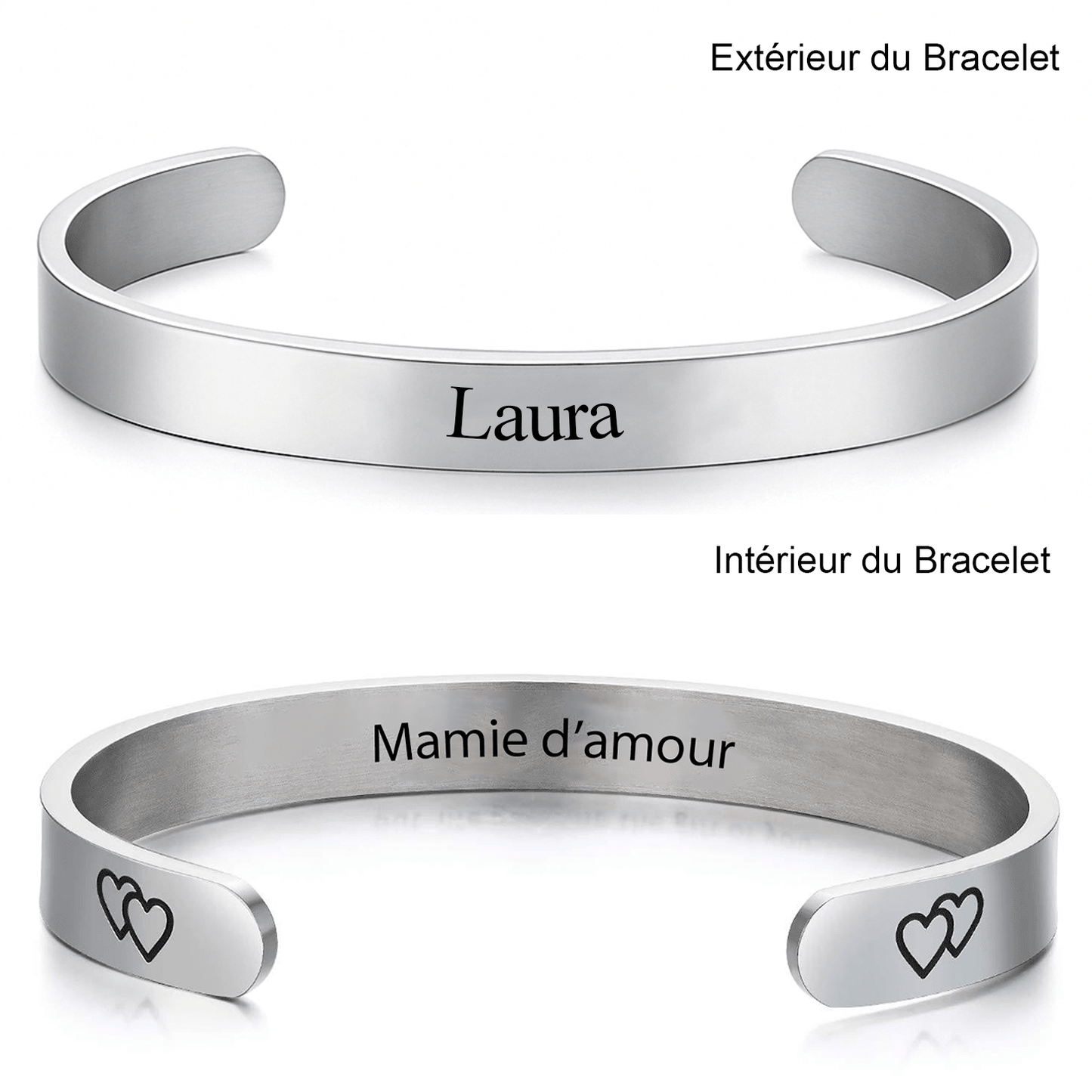 Bracelet Mamie d'Amour Ajustable et Personnalisé - Les Bijoux de Marilou