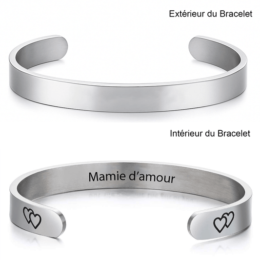 Bracelet Mamie d'Amour Ajustable et Personnalisé - Les Bijoux de Marilou