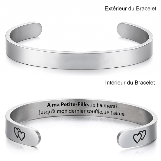 Bracelet Petite - Fille Ajustable A personnaliser - Je t'aimerai pour toujours - Les Bijoux de Marilou