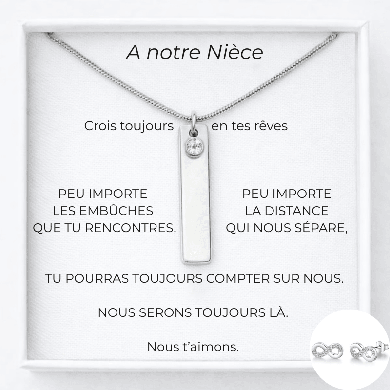 Collier Nièce Prénom Gravé - A notre Nièce