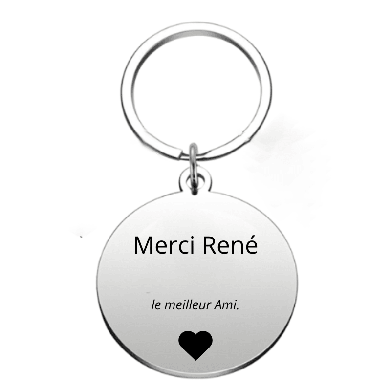 Le Porte - Clef "Merci XXX - le meilleur ami" - A Personnaliser - Les Bijoux de Marilou