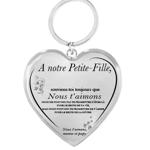 Porte - Clé Coeur "A ma Petite - Fille" Personnalisé - Les Bijoux de Marilou