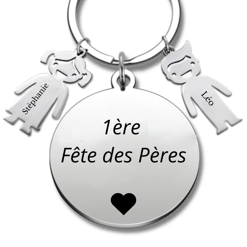 Porte Clé Fête des Pères "1ère Fête des Pères" - Les Bijoux de Marilou