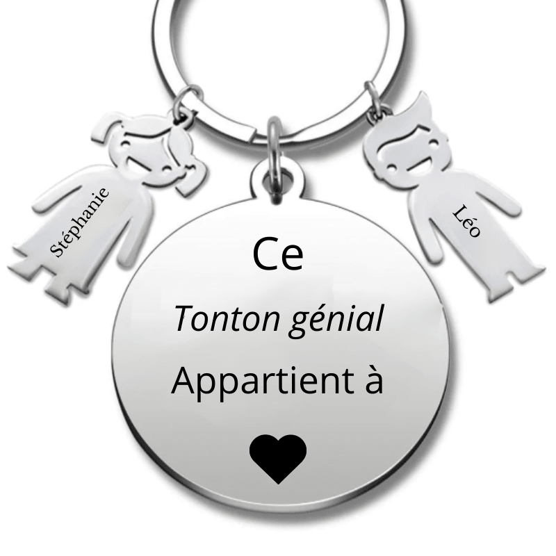 Porte Clé Super Tonton Meilleur Tonton - Les Bijoux de Marilou