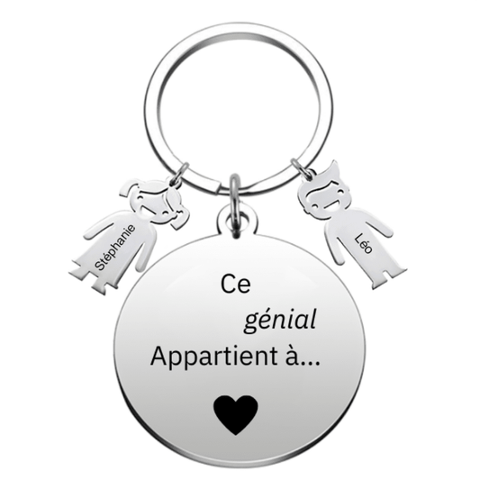 Porte Clé Papy Personnalisé Meilleur Papy - Les Bijoux de Marilou