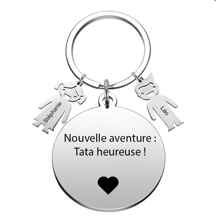 Porte - Clef Personnalisé Annonce Grossesse Tata - Les Bijoux de Marilou