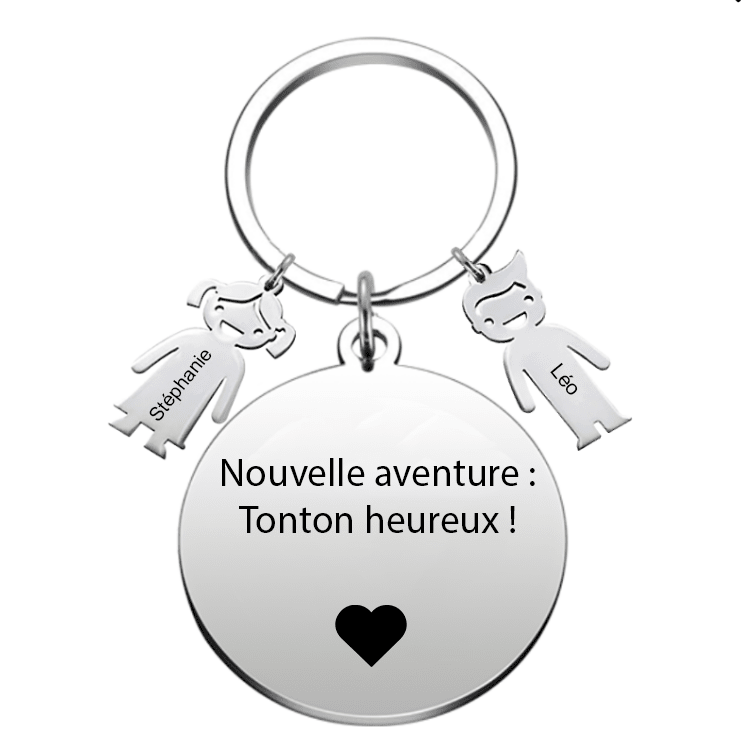 Porte - Clef Personnalisé Annonce Grossesse Tonton - Les Bijoux de Marilou