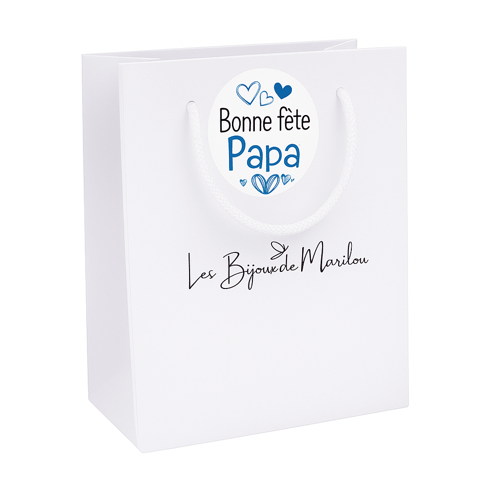 Sac Cadeau Personnalisé Bonne Fête Papa - Les Bijoux de Marilou