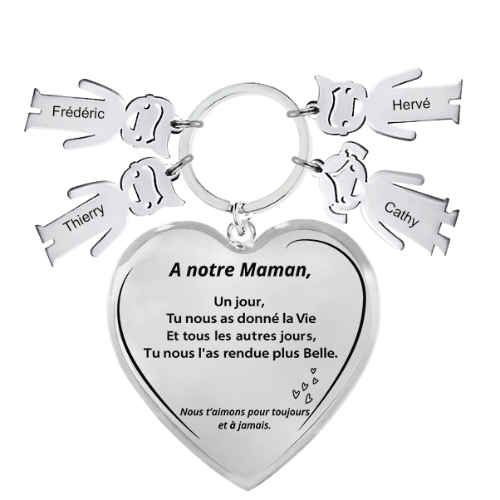 Le Porte-Clef Coeur "Maman"