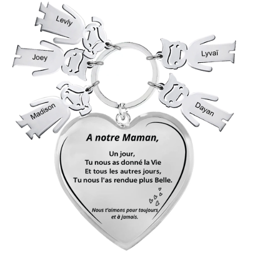 Le Porte-Clef Coeur "Maman"