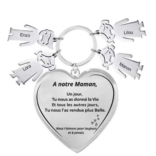 Le Porte-Clef Coeur "Maman"