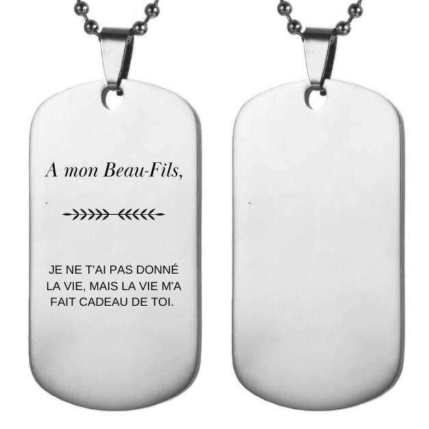 Collier Beau-Fils "A mon Beau-Fils"