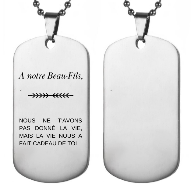 Collier Beau-Fils "A mon Beau-Fils"