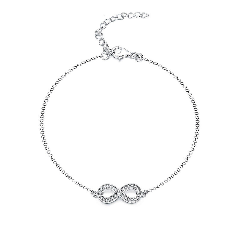 Bracelet de Cheville Infini en Argent Sterling 925