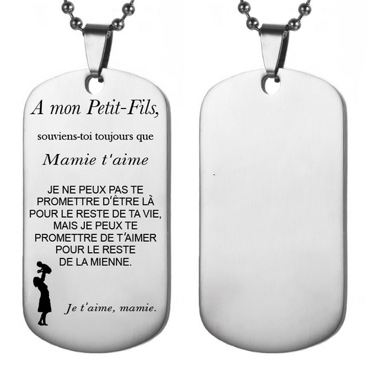 Le Collier A mon Petit-Fils - Personnalisation DOS