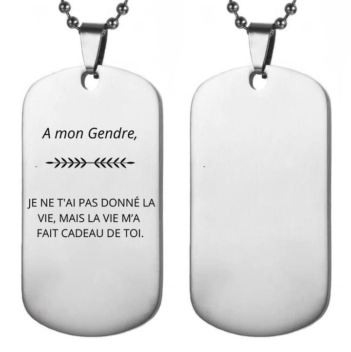 Collier Merci Gendre "A mon Gendre"