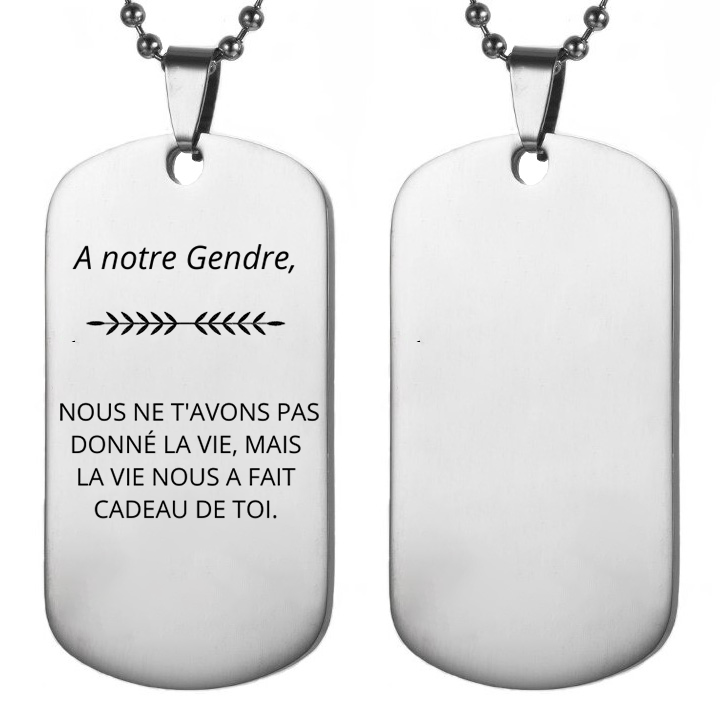 Collier Merci Gendre "A mon Gendre"